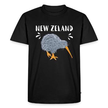 nouvelle-Zélande - T-shirt Premium bio Homme - noir - Devant - Nico (187cm)