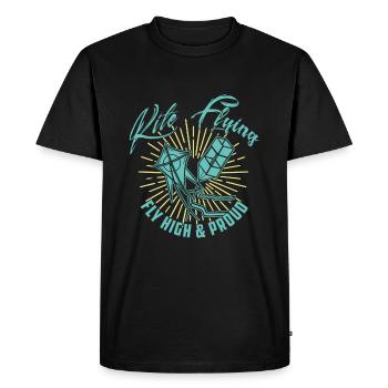 Cerfs-volants Faire la fête du dragon - T-shirt Premium bio Homme - noir - Devant - Nico (187cm)