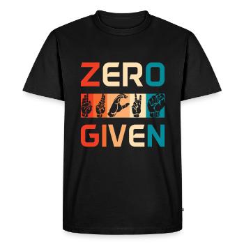 Given zero fucks - Men's Premium Organic T-Shirt - black - Front - Nico (187cm)