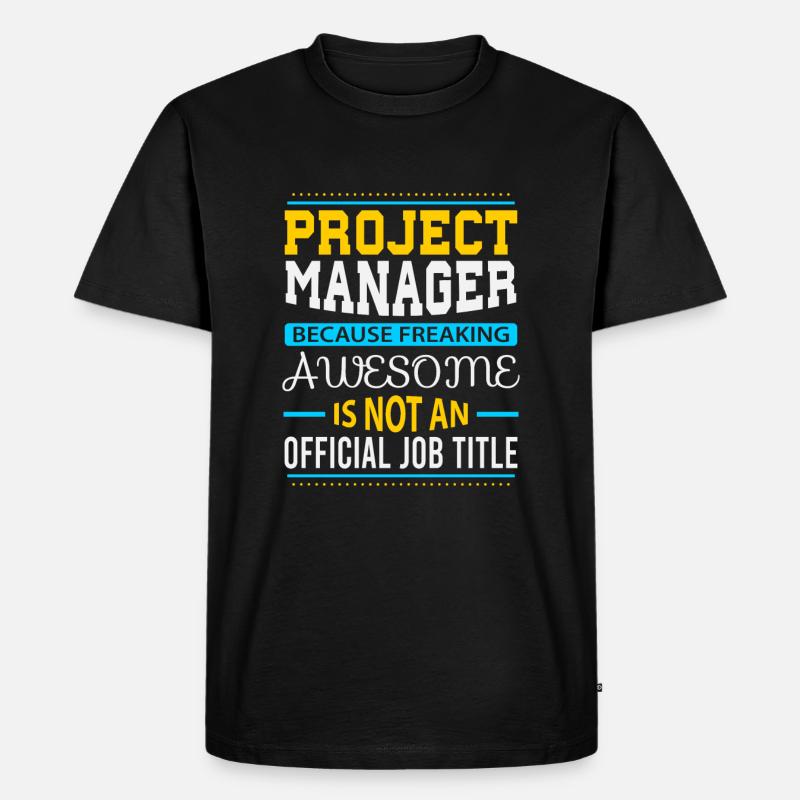 Project Manager - Männer Premium Bio T-Shirt - Schwarz