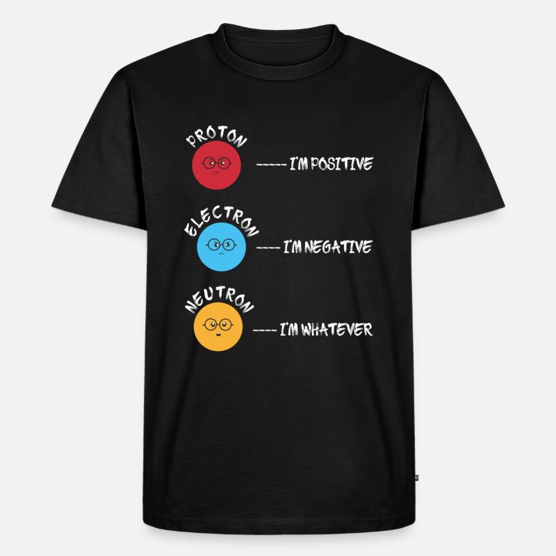 Proton Elektron Neutron - Männer Premium Bio T-Shirt - Schwarz