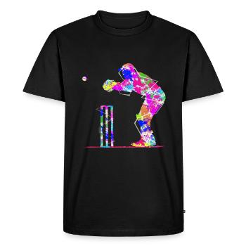 Jeu de cricket - T-shirt Premium bio Homme - noir - Devant - Nico (187cm)