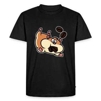 Coffee Hamster - Men's Premium Organic T-Shirt - black - Front - Nico (187cm)