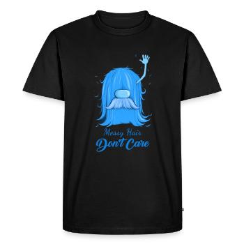 Cheveux en désordre ne se soucient pas des cheveux - T-shirt Premium bio Homme - noir - Devant - Nico (187cm)
