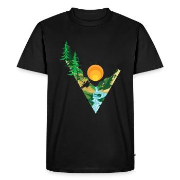 walker - Men's Premium Organic T-Shirt - black - Front - Nico (187cm)