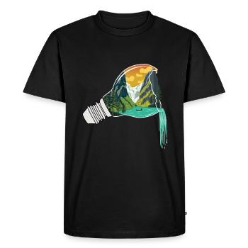 Résumé de l'ampoule de la nature - T-shirt Premium bio Homme - noir - Devant - Nico (187cm)