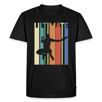 Ultimate Frisbee - Men's Premium Organic T-Shirt - black - Front - Nico (187cm)