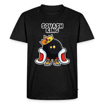 Roi du squash - T-shirt Premium bio Homme - noir - Devant - Nico (187cm)