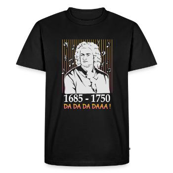 Johann Sebastian Bach - Men's Premium Organic T-Shirt - black - Front - Nico (187cm)