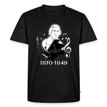 Frédéric Chopin - T-shirt Premium bio Homme - noir - Devant - Nico (187cm)