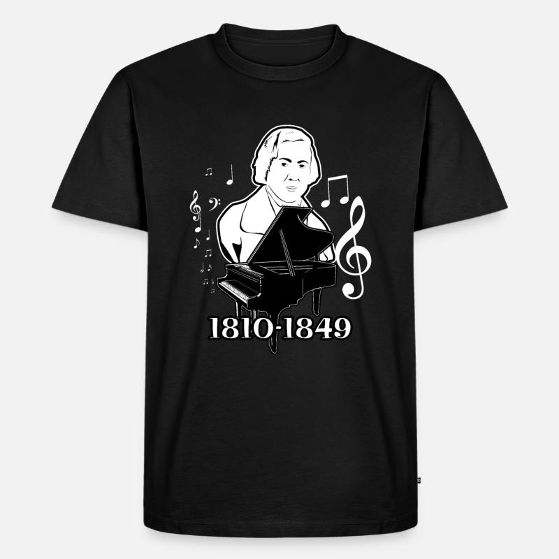 Frederic Chopin - Männer Premium Bio T-Shirt - Schwarz