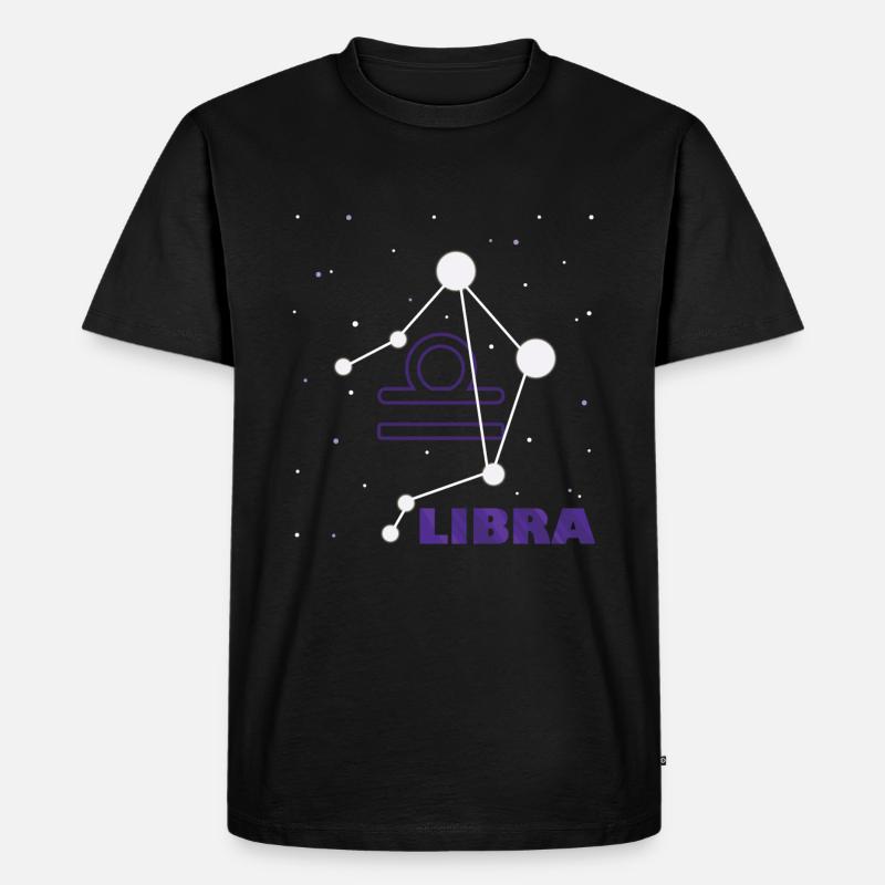 Sternzeichen Waage - Männer Premium Bio T-Shirt - Schwarz