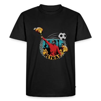 Football ultras - Men's Premium Organic T-Shirt - black - Front - Nico (187cm)