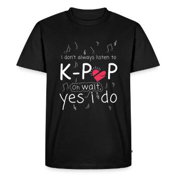 K-POP Fan - Men's Premium Organic T-Shirt - black - Front - Nico (187cm)