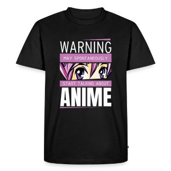 Avertissement d'anime Spontané - T-shirt Premium bio Homme - noir - Devant - Nico (187cm)