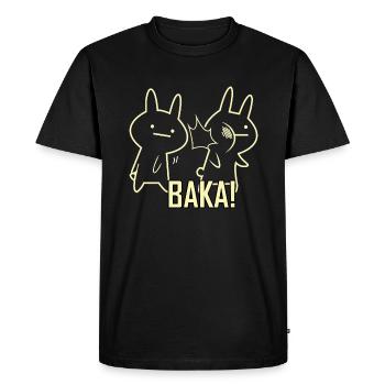 Funny rabbit baka - Men's Premium Organic T-Shirt - black - Front - Nico (187cm)
