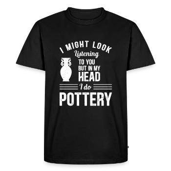 Poterie - T-shirt Premium bio Homme - noir - Devant - Nico (187cm)