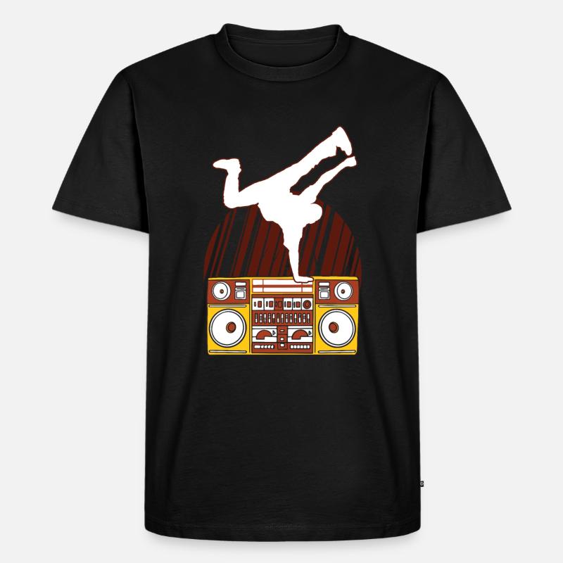 Breakdancer Move - Männer Premium Bio T-Shirt - Schwarz