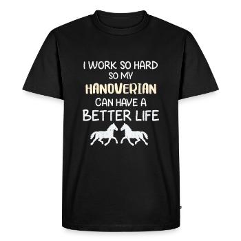 Hanovre - T-shirt Premium bio Homme - noir - Devant - Nico (187cm)