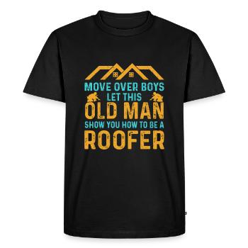Roofers - Men's Premium Organic T-Shirt - black - Front - Nico (187cm)
