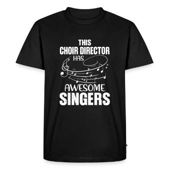 Choriste Directeur - T-shirt Premium bio Homme - noir - Devant - Nico (187cm)