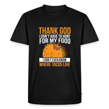 Tacos - T-shirt Premium bio Homme - noir - Devant - Nico (187cm)