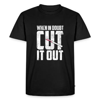surgeon - Men's Premium Organic T-Shirt - black - Front - Nico (187cm)