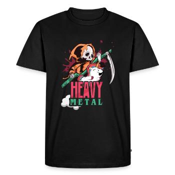 Heavy Metal Skellett - T-shirt Premium bio Homme - noir - Devant - Nico (187cm)