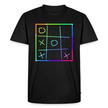 Tic Tac Toe | Game | Symbols - Men's Premium Organic T-Shirt - black - Front - Nico (187cm)