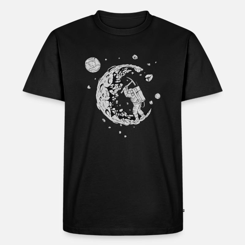 | lunaire astronaute | | spatiale Système solaire - T-shirt Premium bio Homme - noir