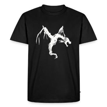 | dragon | monstre Créatures mythiques | Dinosaure - T-shirt Premium bio Homme - noir - Devant - Nico (187cm)