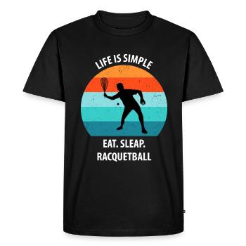 Racqueetball - T-shirt Premium bio Homme - noir - Devant - Nico (187cm)