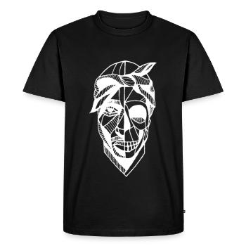 Rappeur de crâne squelettique - T-shirt Premium bio Homme - noir - Devant - Nico (187cm)