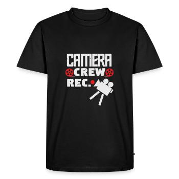 camera crew rec - T-shirt Premium bio Homme - noir - Devant - Nico (187cm)