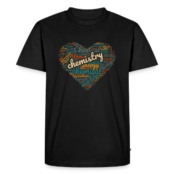 Chemists Love Heart for a Chemical Laboratory Technician - Men's Premium Organic T-Shirt - black - Front - Nico (187cm)