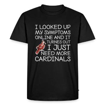 Cardinal rouge Cardinal rouge Symtome Cardinalis - T-shirt Premium bio Homme - noir - Devant - Nico (187cm)