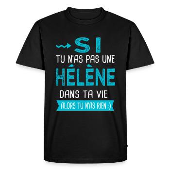 Hélène Si tu n as pas une hélène - T-shirt Premium bio Homme - noir - Devant - Nico (187cm)