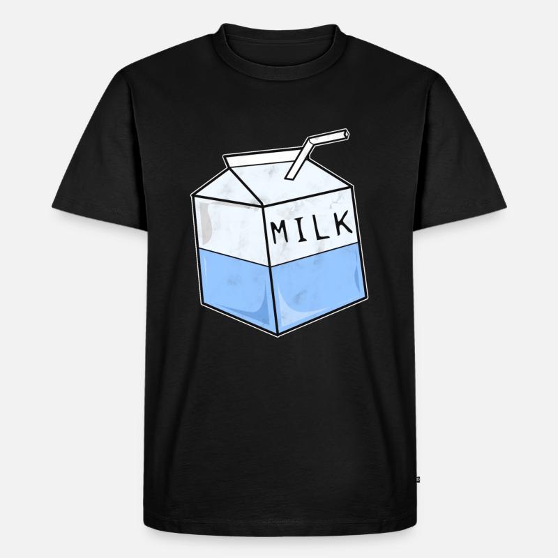 Milch Milchpackung - Männer Premium Bio T-Shirt - Schwarz