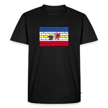 Mecklenburg-Western Pomerania flag flag - Men's Premium Organic T-Shirt - black - Front - Nico (187cm)