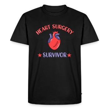Crise cardiaque Chirurgie cardiaque Chirurgie Hospital - T-shirt Premium bio Homme - noir - Devant - Nico (187cm)