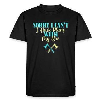 Axe throw axe throwing - Men's Premium Organic T-Shirt - black - Front - Nico (187cm)