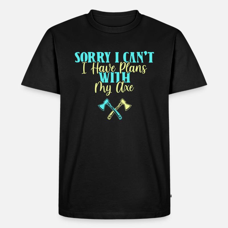Axe throw axe throwing - Men's Premium Organic T-Shirt - black