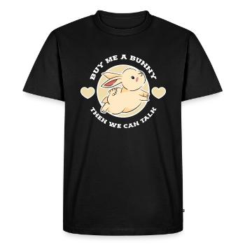 Rabbit Rabbit - Men's Premium Organic T-Shirt - black - Front - Nico (187cm)