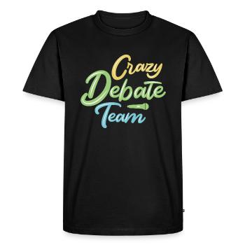 Débat Débat argumentation - T-shirt Premium bio Homme - noir - Devant - Nico (187cm)