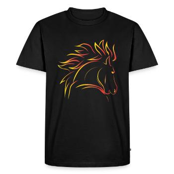 Cheval sauvage - T-shirt Premium bio Homme - noir - Devant - Nico (187cm)