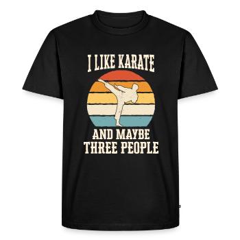 Karaté Karaté Combattant Arts Martiaux - T-shirt Premium bio Homme - noir - Devant - Nico (187cm)