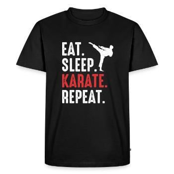 Karaté Karaté Combattant Arts Martiaux - T-shirt Premium bio Homme - noir - Devant - Nico (187cm)