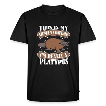 Platypus Animal - Men's Premium Organic T-Shirt - black - Front - Nico (187cm)