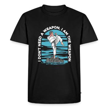 Karaté Karaté Combattant Arts Martiaux - T-shirt Premium bio Homme - noir - Devant - Nico (187cm)