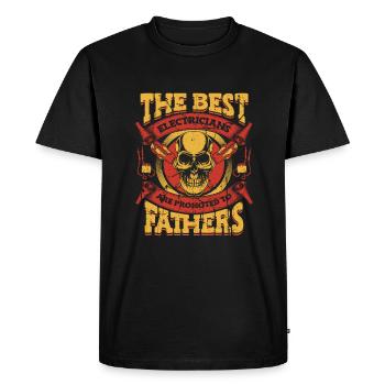 Electrician Electronics Technician Craftsman Profession Saying - Men's Premium Organic T-Shirt - black - Front - Nico (187cm)